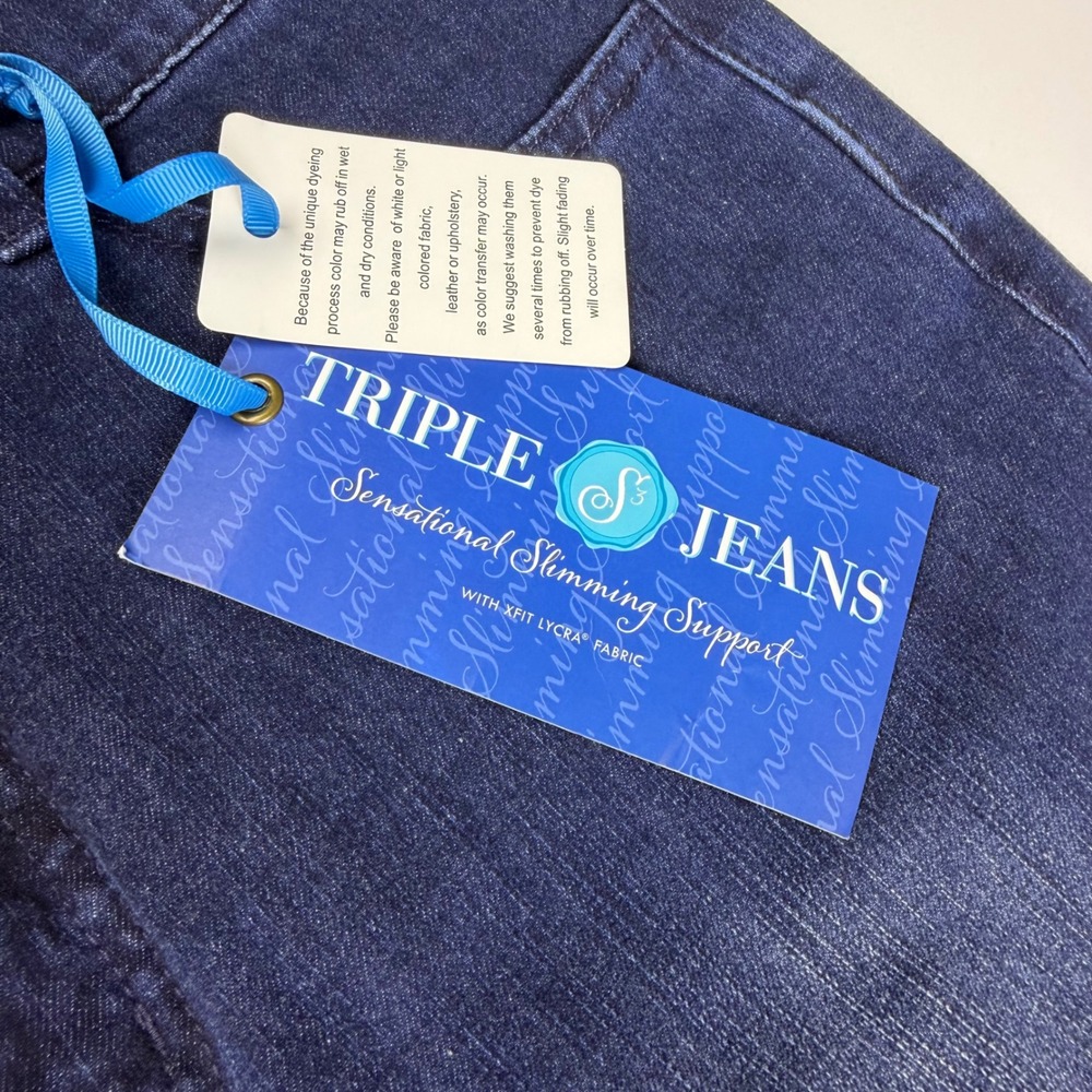 Women’s Dark Blue Straight-Leg Jeans Size 12 - Picture 3 of 13